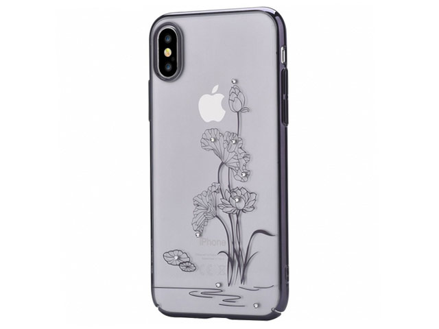 Чехол Comma Crystal Starlight для Apple iPhone X (черный, пластиковый)