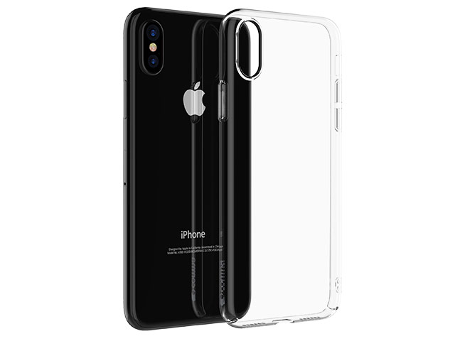 Чехол Comma Hard Jacket case для Apple iPhone X (прозрачный, пластиковый)