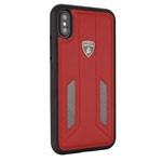 Чехол Lamborghini Huracan D6 для Apple iPhone X (красный, кожаный)