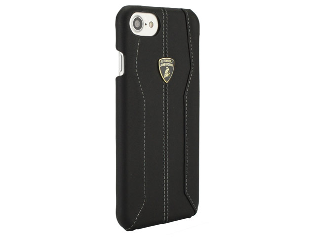 Чехол Lamborghini Huracan D1 для Apple iPhone 8 (черный, кожаный)