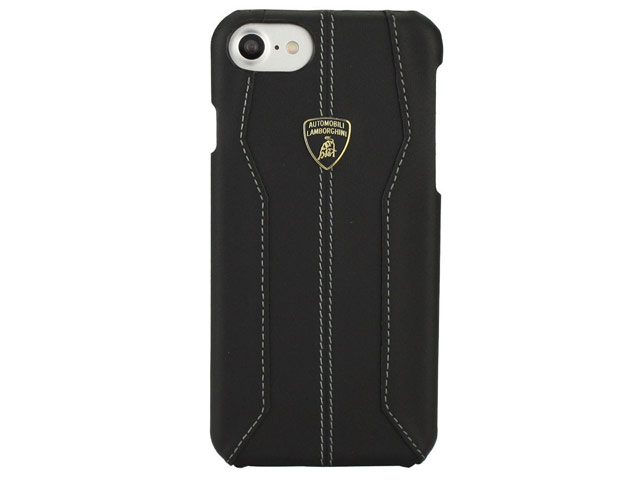 Чехол Lamborghini Huracan D1 для Apple iPhone 8 (черный, кожаный)