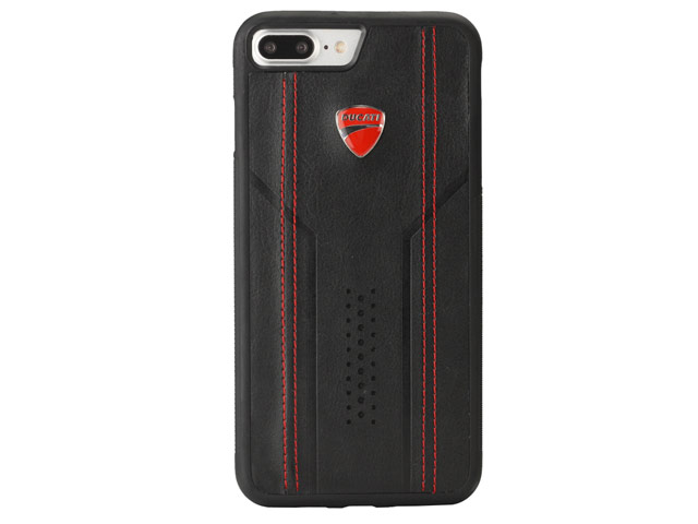 Чехол Ducati Superbike D2 для Apple iPhone 8 plus (черный, кожаный)