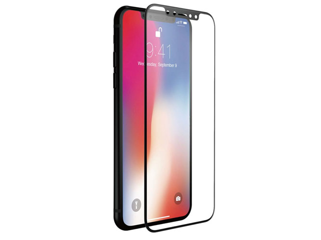 Защитная пленка Devia Anti-glare Full Screen Glass для Apple iPhone X (стеклянная, матовая, 0.26 мм, черная)