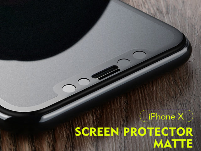 Защитная пленка Devia Anti-glare Full Screen Glass для Apple iPhone X (стеклянная, матовая, 0.26 мм, черная)