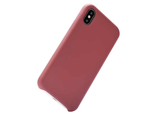 Чехол Devia Nature case для Apple iPhone X (красный, кожаный)