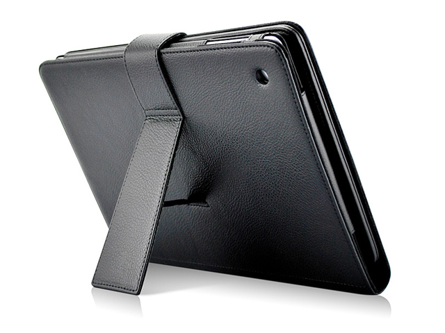 Чехол Dexim iBluek с Bluetooth-клавиатурой для Apple iPad 2/new iPad (черный, кожанный)