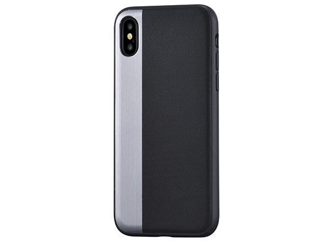 Чехол Comma Jazz case для Apple iPhone X (черный, кожаный)
