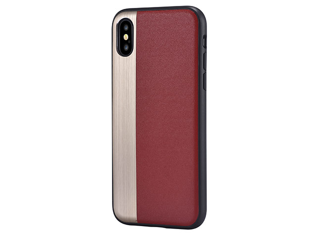 Чехол Comma Jazz case для Apple iPhone X (красный, кожаный)