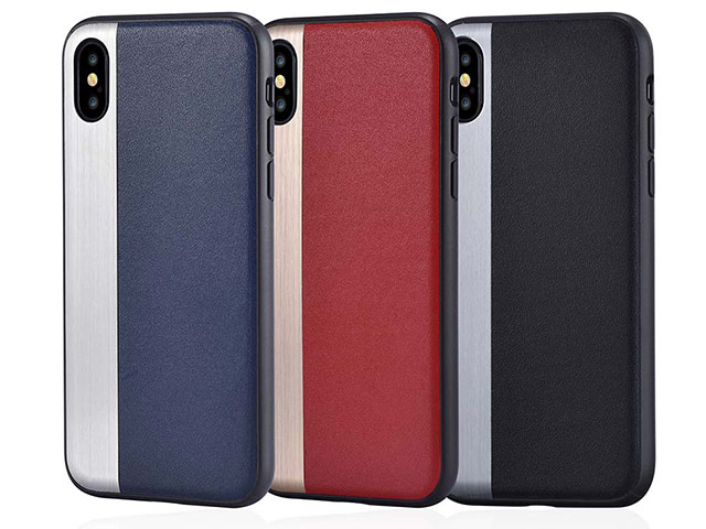 Чехол Comma Jazz case для Apple iPhone X (красный, кожаный)