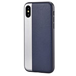 Чехол Comma Jazz case для Apple iPhone X (синий, кожаный)