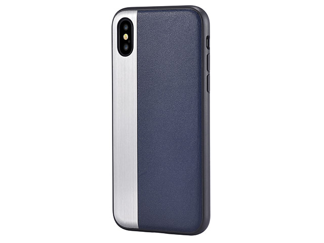 Чехол Comma Jazz case для Apple iPhone X (синий, кожаный)