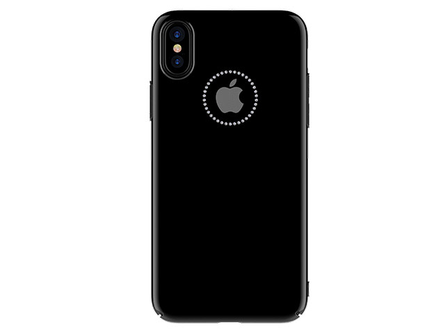 Чехол Comma Crystal Shining для Apple iPhone X (черный, пластиковый)