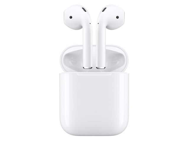 Беспроводные наушники Apple AirPods (белые, пульт/микрофон, чехол-зарядка)