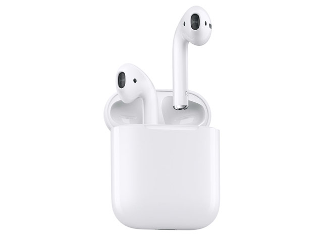 Беспроводные наушники Apple AirPods (белые, пульт/микрофон, чехол-зарядка)