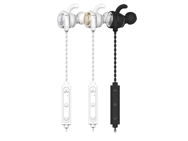 Беспроводные наушники Remax Music Bluetooth Earphone RB-S10 (белые/серебристые, пульт/микрофон, 20-20000 Гц)