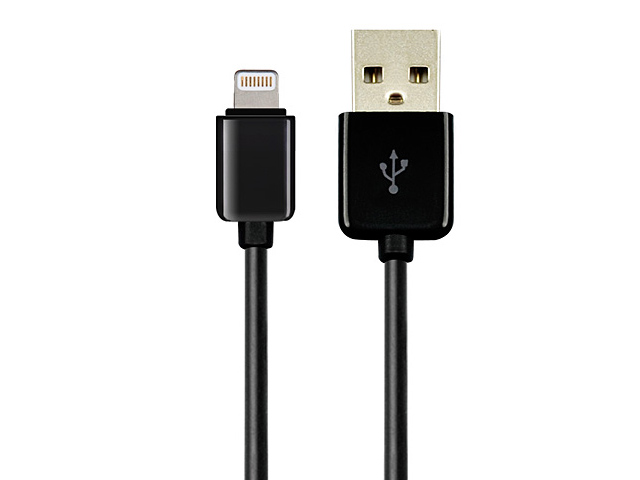 USB-кабель Dexim USB Lightning cable для Apple iPhone 5/iPad 4/iPad mini/iPod touch 5/iPod nano 7 (черный, Lightning)