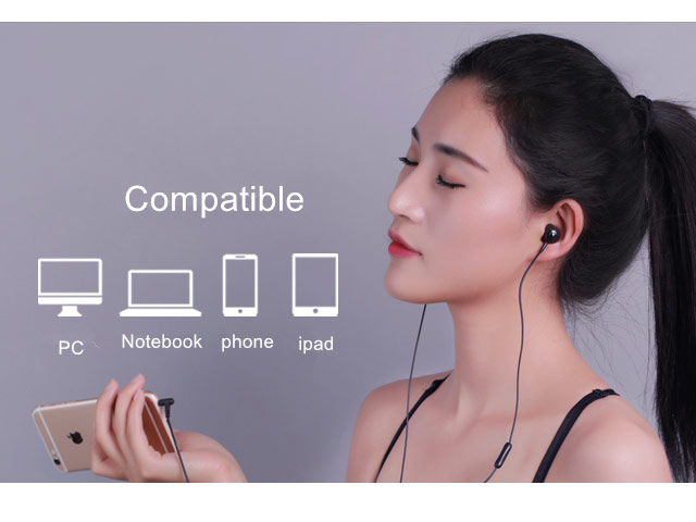 Наушники Remax Design Earphone RM-510 (черные, пульт/микрофон, 20-20000 Гц, 10 мм)