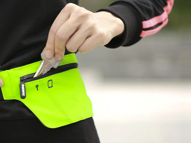 Чехол-повязка Remax Sport Waist Bag для телефонов (розовый, матерчатый)