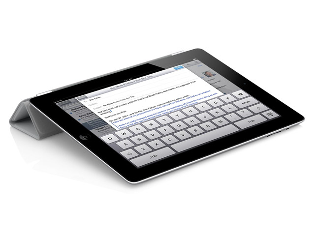 Чехол Apple iPad 2 Smart Cover полиуретановый (серый)