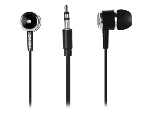 Наушники Canyon Stereo Earphones CNE-CEP01 (черные, 40-20000 Гц, 10 мм)