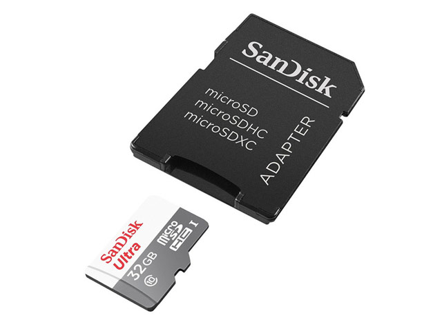 Флеш-карта SanDisk microSDHC (32Gb, microSD, Class 10 U1, SD-адаптер)