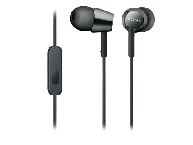Наушники Sony Stereo Headphones MDR-EX150 (черные, пульт/микрофон)