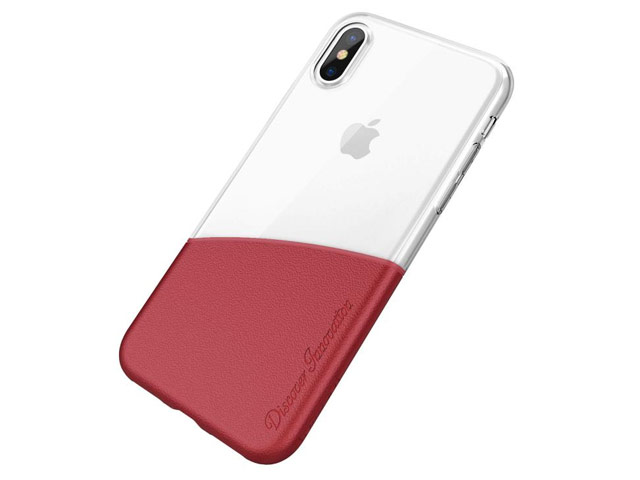 Чехол Nillkin Half case для Apple iPhone X (красный, гелевый)