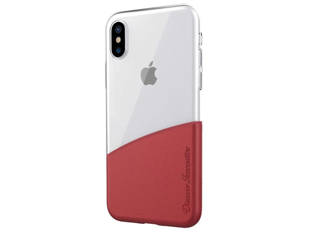 Чехол Nillkin Half case для Apple iPhone X (красный, гелевый)