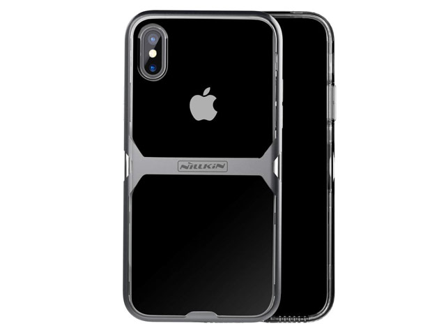 Чехол Nillkin Crystal case для Apple iPhone X (темно-серый, гелевый)