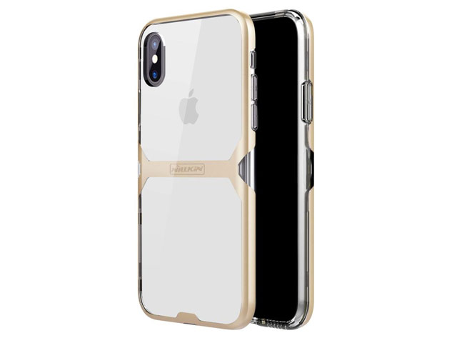 Чехол Nillkin Crystal case для Apple iPhone X (золотистый, гелевый)