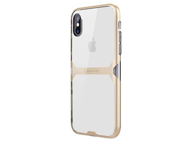 Чехол Nillkin Crystal case для Apple iPhone X (золотистый, гелевый)