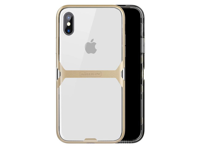 Чехол Nillkin Crystal case для Apple iPhone X (золотистый, гелевый)