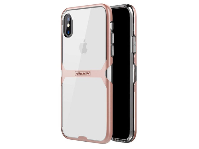 Чехол Nillkin Crystal case для Apple iPhone X (розовый, гелевый)