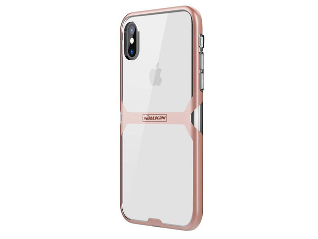 Чехол Nillkin Crystal case для Apple iPhone X (розовый, гелевый)