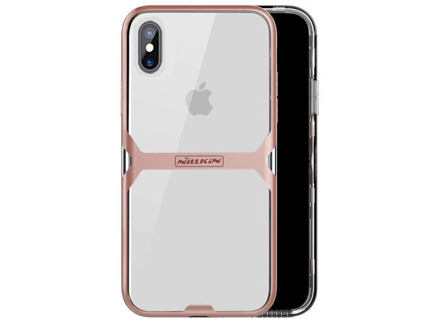 Чехол Nillkin Crystal case для Apple iPhone X (розовый, гелевый)