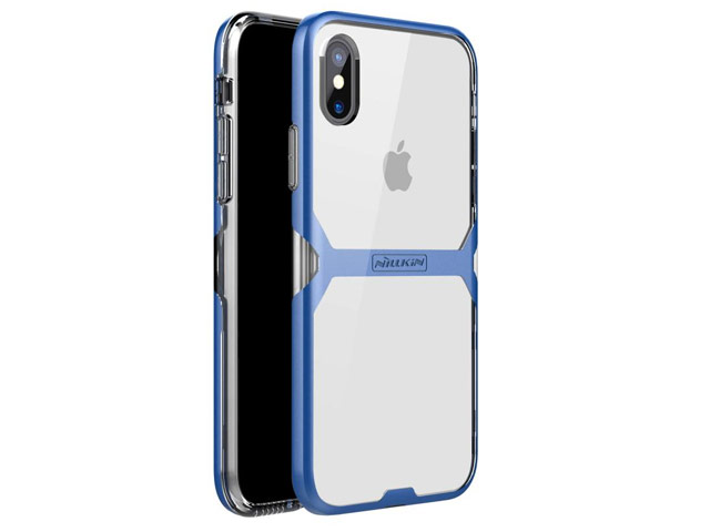 Чехол Nillkin Crystal case для Apple iPhone X (синий, гелевый)