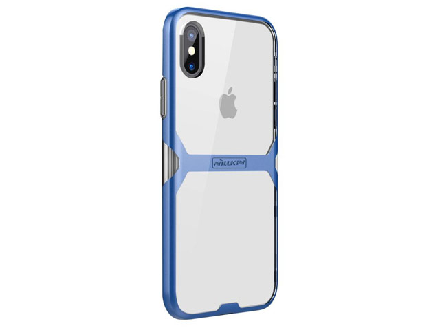 Чехол Nillkin Crystal case для Apple iPhone X (синий, гелевый)