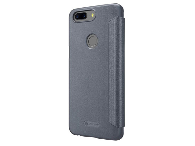 Чехол Nillkin Sparkle Leather Case для OnePlus 5T (темно-серый, винилискожа)