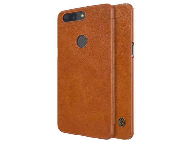 Чехол Nillkin Qin leather case для OnePlus 5T (коричневый, кожаный)