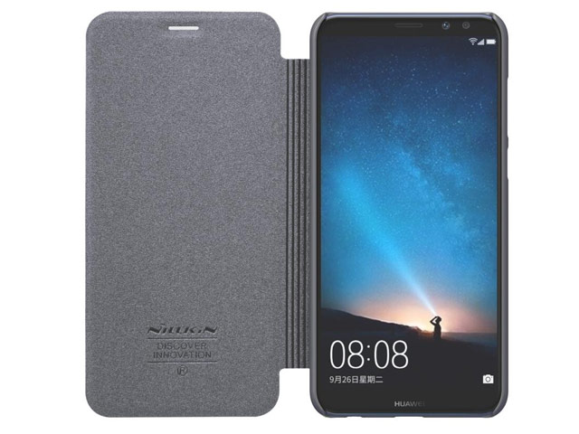 Чехол Nillkin Sparkle Leather Case для Huawei Mate 10 lite (темно-серый, винилискожа)