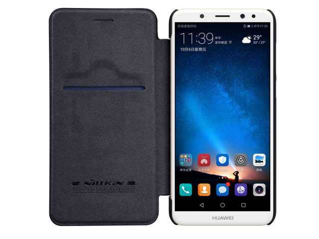 Чехол Nillkin Qin leather case для Huawei Mate 10 lite (черный, кожаный)