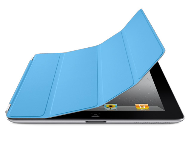 Чехол Apple iPad 2 Smart Cover полиуретановый (голубой)