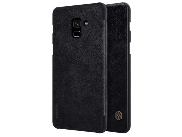 Чехол Nillkin Qin leather case для Samsung Galaxy A8 2018 (черный, кожаный)