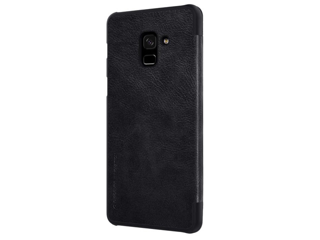 Чехол Nillkin Qin leather case для Samsung Galaxy A8 2018 (черный, кожаный)
