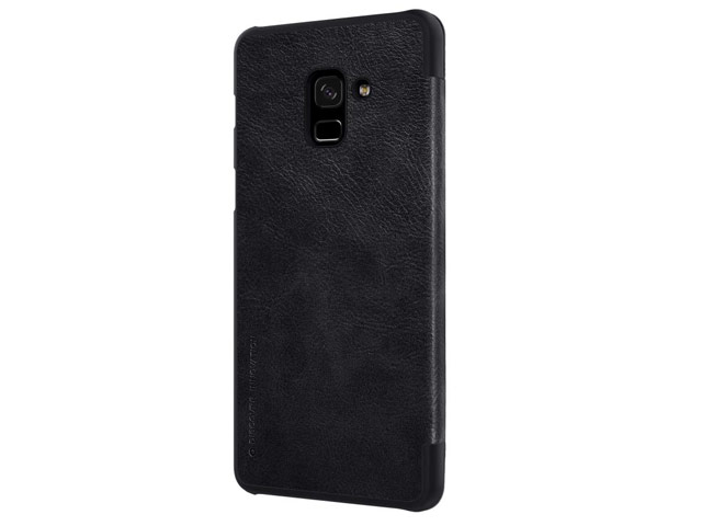 Чехол Nillkin Qin leather case для Samsung Galaxy A8 plus 2018 (черный, кожаный)