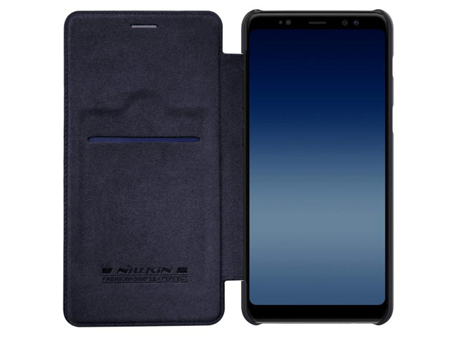 Чехол Nillkin Qin leather case для Samsung Galaxy A8 plus 2018 (черный, кожаный)