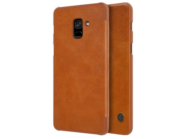 Чехол Nillkin Qin leather case для Samsung Galaxy A8 plus 2018 (коричневый, кожаный)