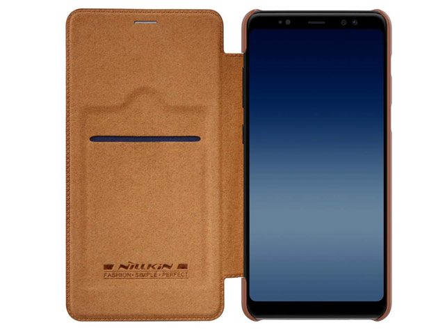 Чехол Nillkin Qin leather case для Samsung Galaxy A8 plus 2018 (коричневый, кожаный)