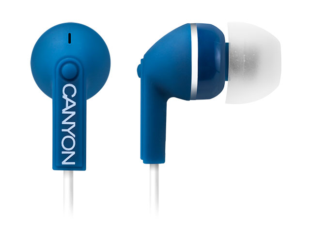 Наушники Canyon Fashion Earphones CNS-CEP01 (синие, 20-20000 Гц, 10 мм)