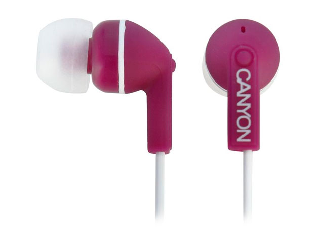 Наушники Canyon Fashion Earphones CNS-CEP01 (фиолетовые, 20-20000 Гц, 10 мм)